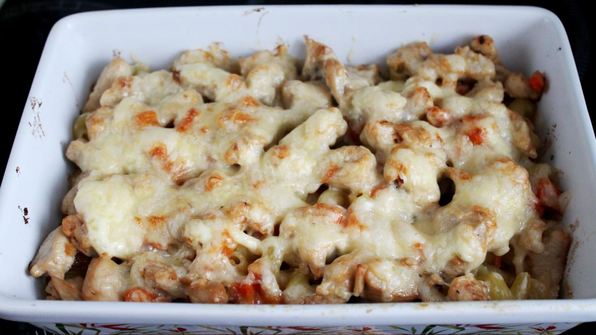 макароны с курицей в духовке запеченные