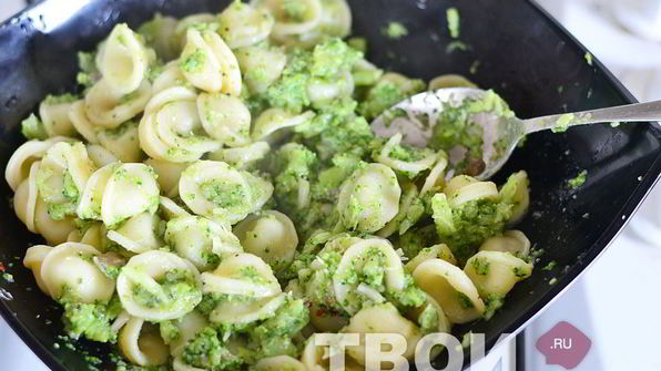 макароны с овощами