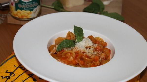 паста орекьетти с фасолью алла романо