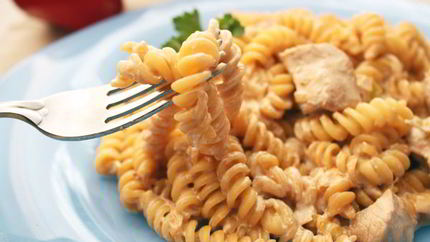 Паста с индейкой в сливочном соусе
