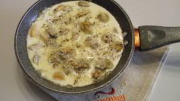 паста с мидиями в сливочном соусе