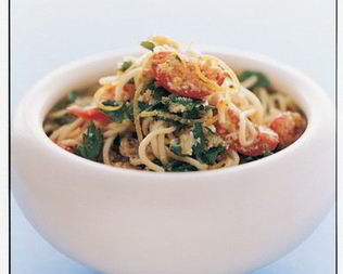 Спагеттини с лимоном и пармезаном