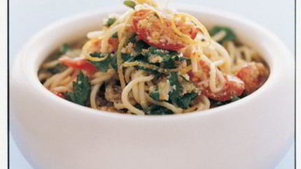 Спагеттини с лимоном и пармезаном