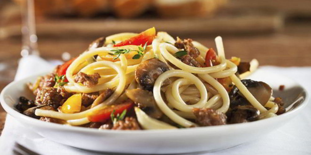 Рецепт жареных макарон