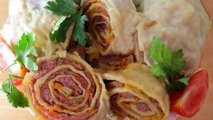 Ханум с капустой и фаршем