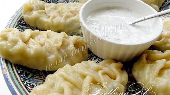 манты с картошкой