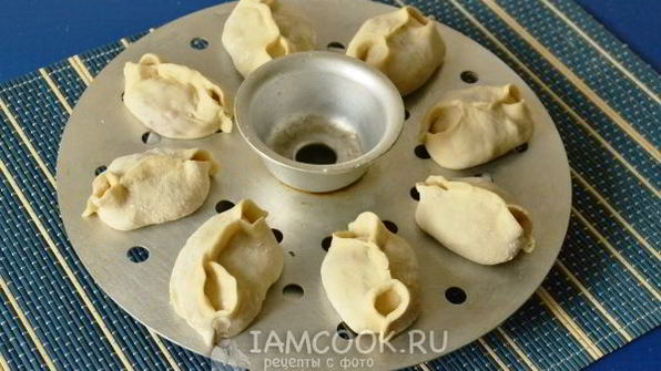 манты с тыквой и мясом