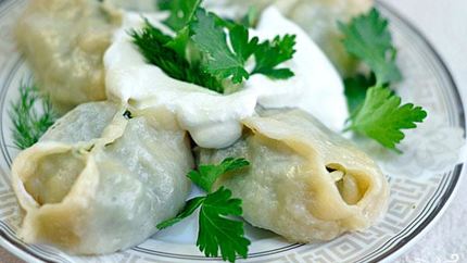 Манты со шпинатом