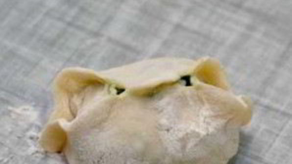 манты со шпинатом