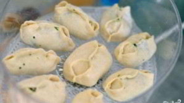 манты со шпинатом