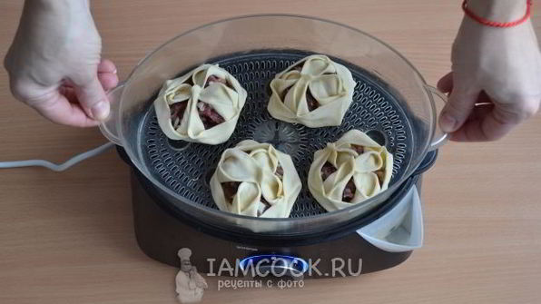 манты в пароварке