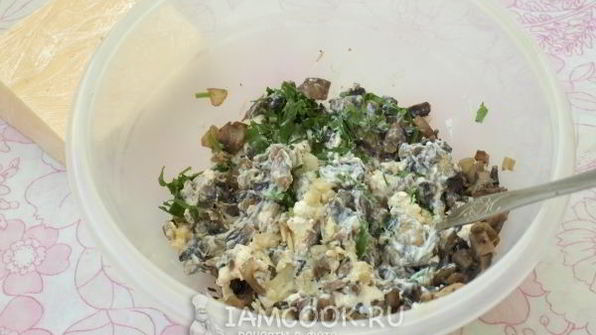 мясо по-французски с грибами