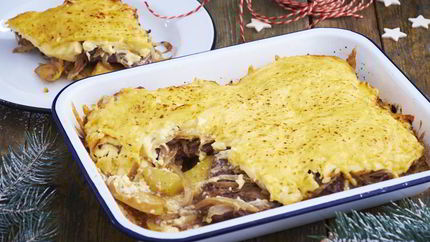 Мясо по-французски с картофелем