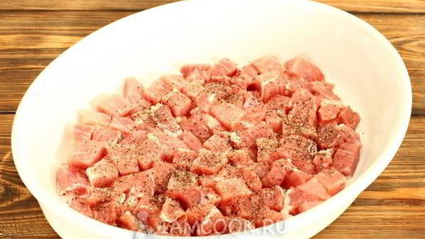 мясо по-французски с картошкой и грибами