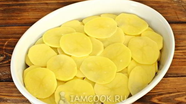 мясо по-французски с картошкой и грибами