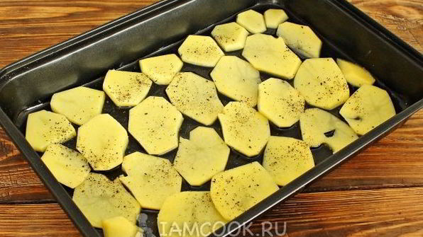 мясо по-французски с картошкой и помидорами