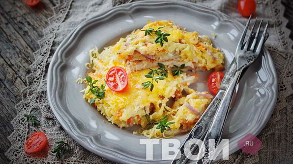 мясо по-французски с картошкой