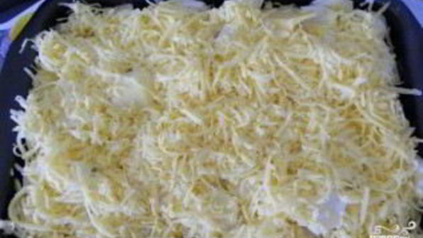 мясо по-французски с курицей и картошкой