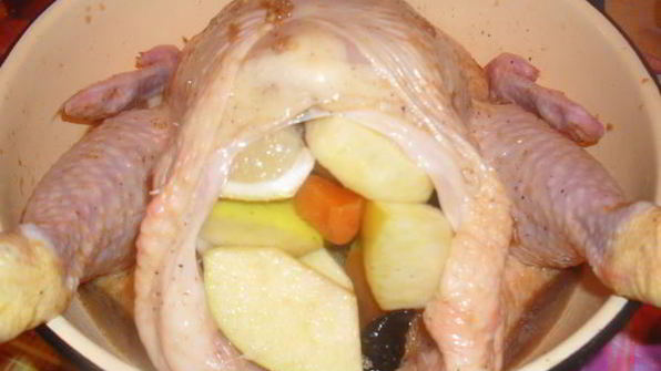 фаршированная курица к празднику