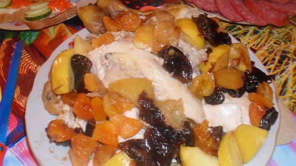фаршированная курица к празднику