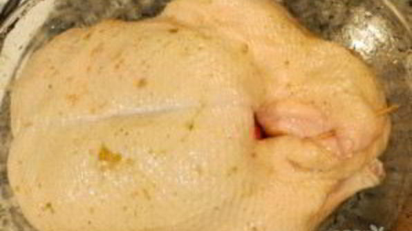 фаршированная утка с ананасом