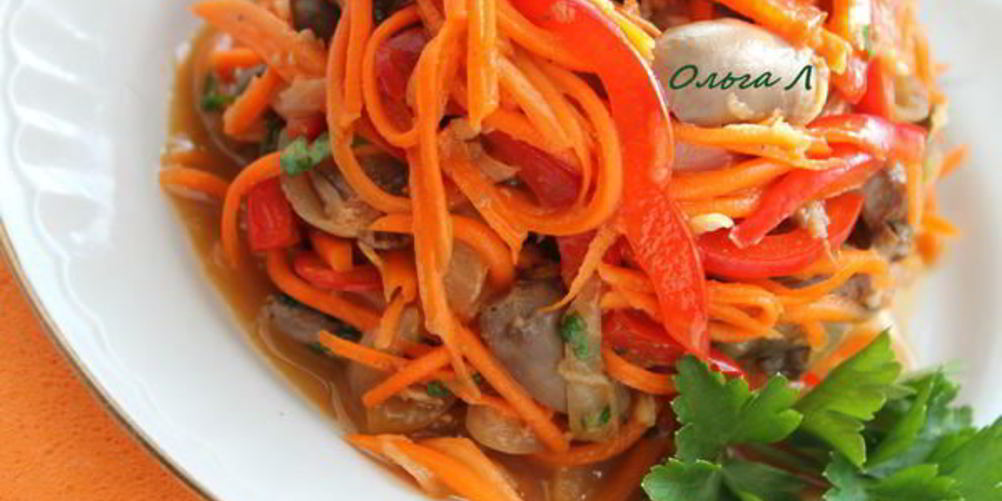 Рецепт хе из куриных сердечек