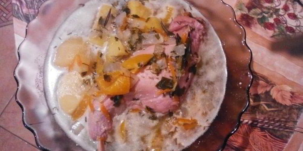 Рецепт кролика, тушенного с овощами