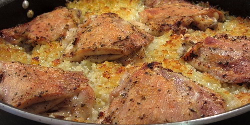 Рецепт куриных бедер с рисом