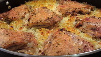 Куриные бедра с рисом