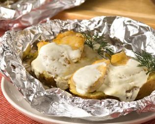 Курица с картофелем и сыром