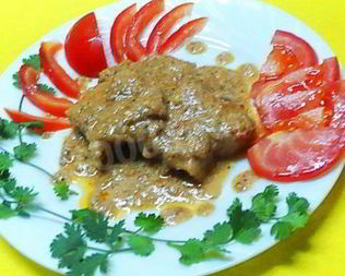 Мясо по-грузински с орехами