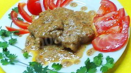 Мясо по-грузински с орехами