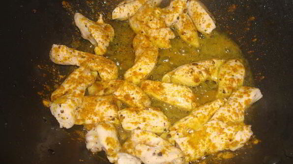 пикантная куриная грудка с грибами