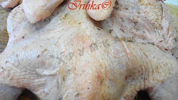 пряный цыпленок в сметане запеченный в рукаве