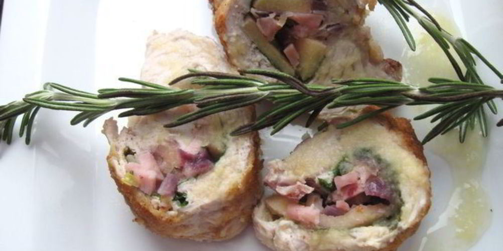 Рецепт свинины с розмарином, шпинатом и айвовым соусом