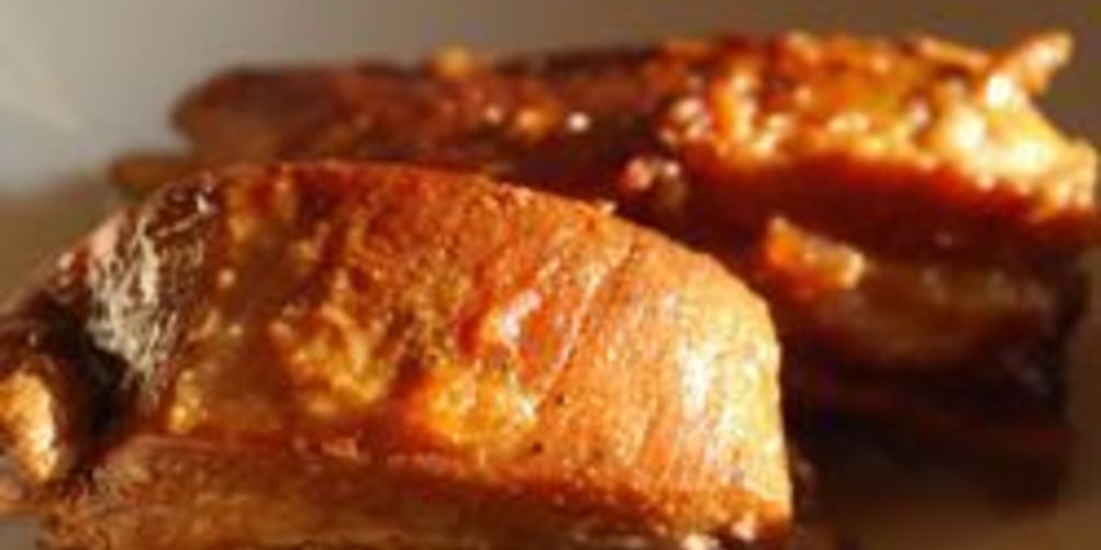 Рецепт тушеных свиных ребрышек