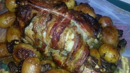 Запеченный фазан с лесными ягодами