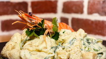 Ньокки с соусом из креветок