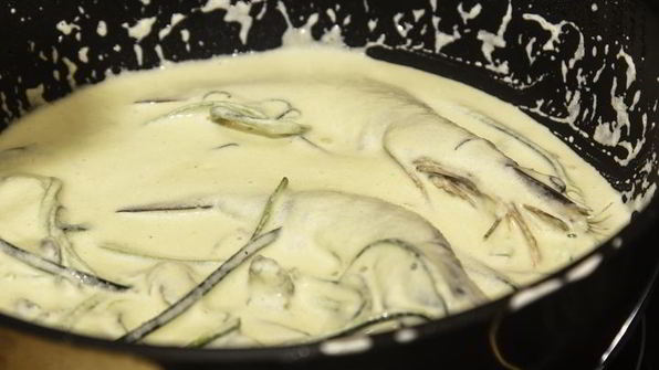 ньокки с соусом из креветок