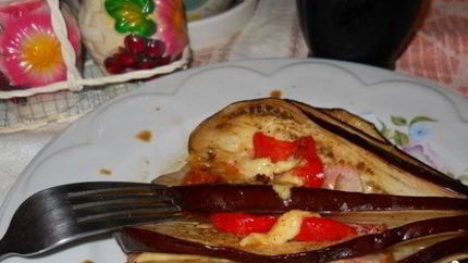 Баклажаны с ветчиной