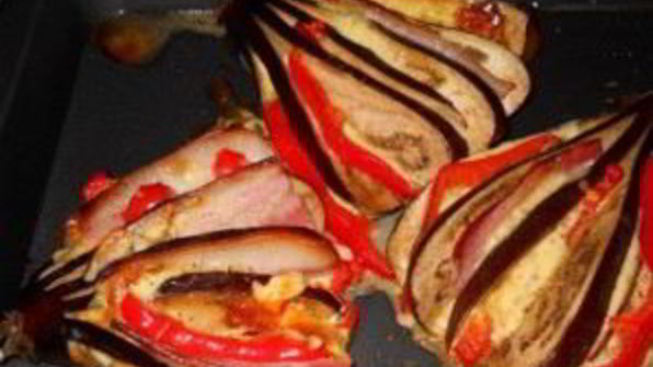 баклажаны с ветчиной