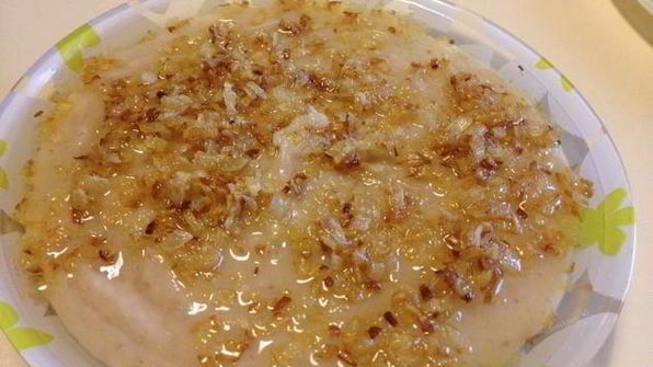 фасолевое пюре с поджаренным лучком