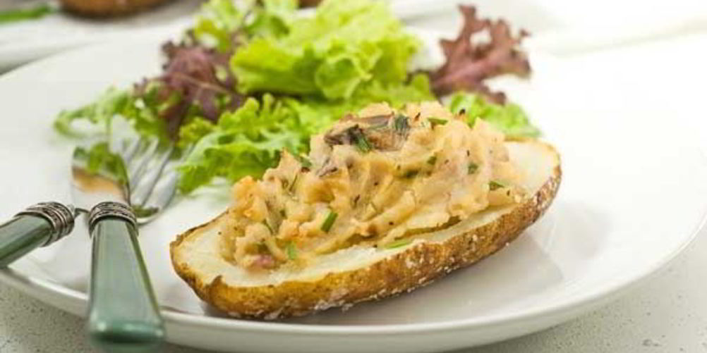 Рецепт картофеля запеченного с шампиньонами