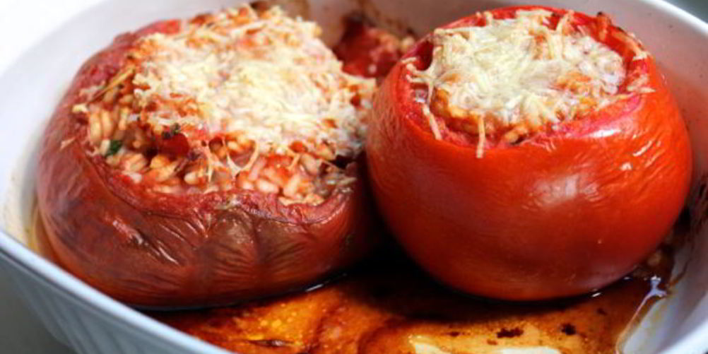 Рецепт помидоров запеченных с рисом