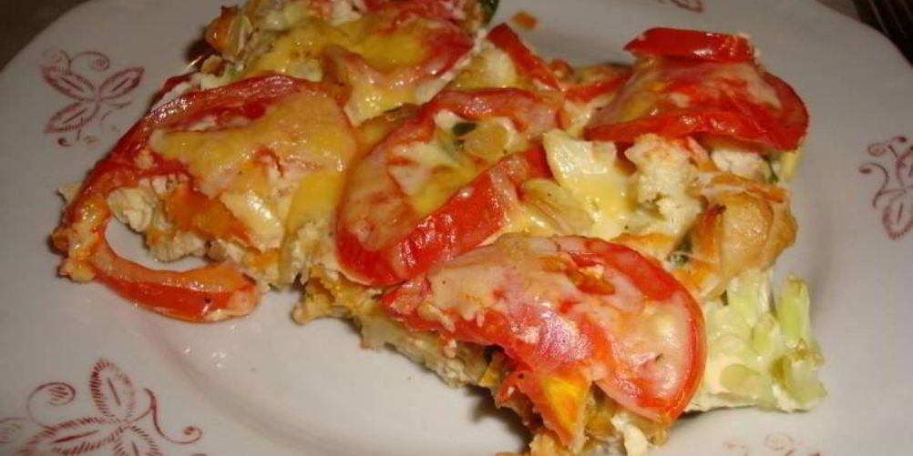 Рецепт цветной капусты с яйцом и помидорами