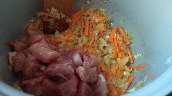 тушеная картошка с мясом