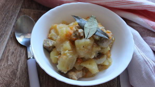 тушеная картошка с мясом