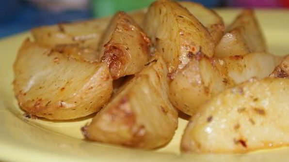 запеченный картофель в горчичном маринаде