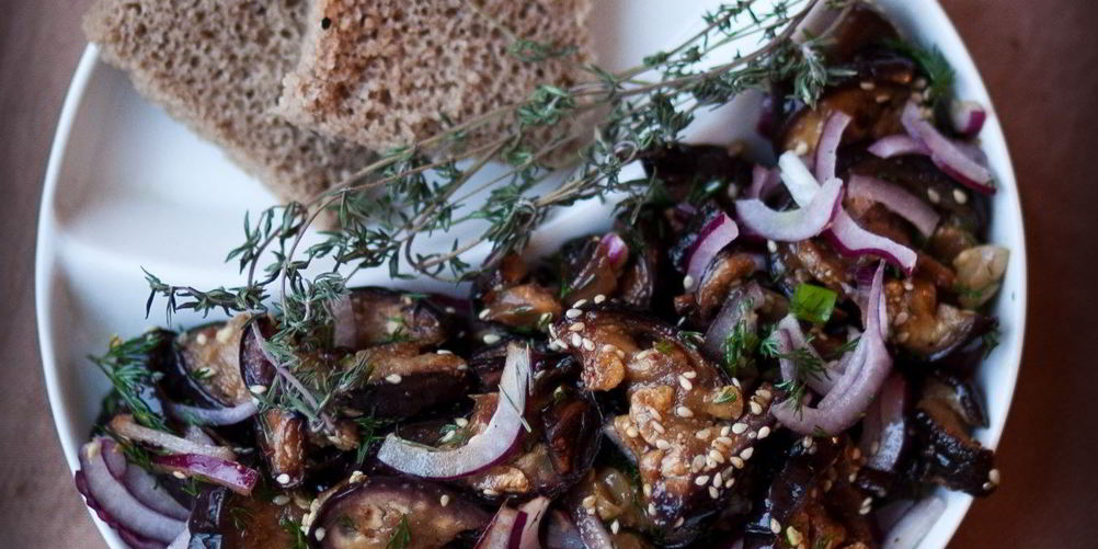 Рецепт жареного баклажана в медовом маринаде