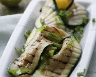 Жареные цукини с лаймом и мятой